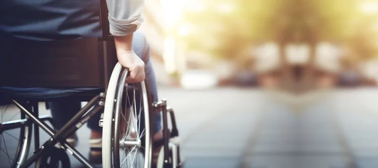 Person using a wheelchair